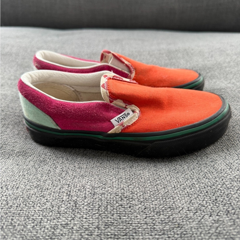 Vans customs Slip-On Shoes, design by my son, size 12.5 kids